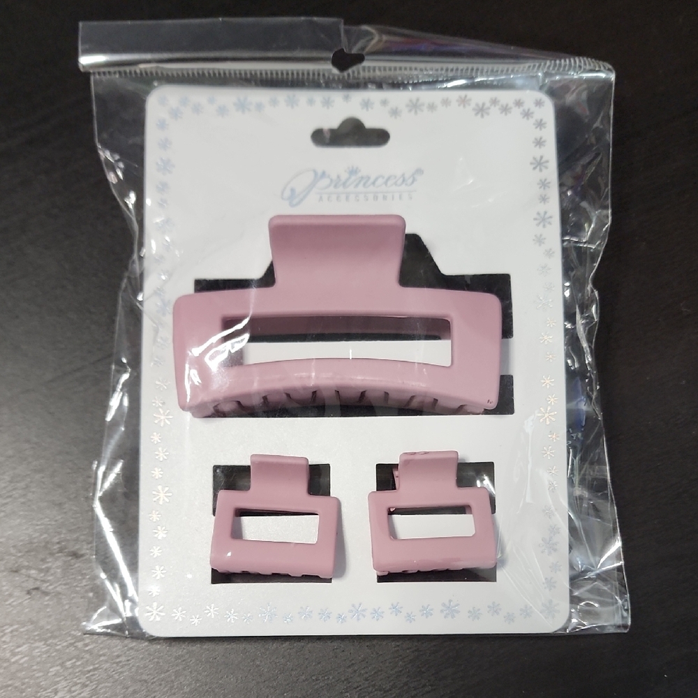 Mauve Hair Claw Clip Set - Picture 1 of 2